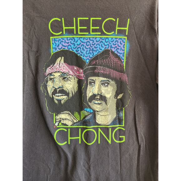Cheech & Chong Black Graphic Long Sleeve Shirt- M - Picture 2 of 4